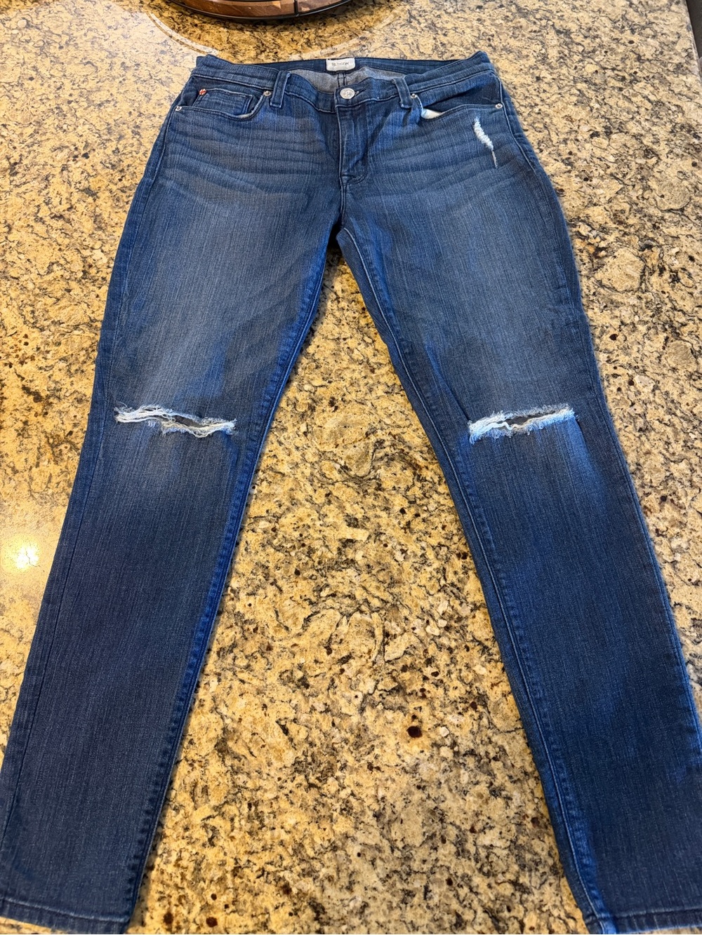 Women’s Distressed Dark Blue Slim Jeans